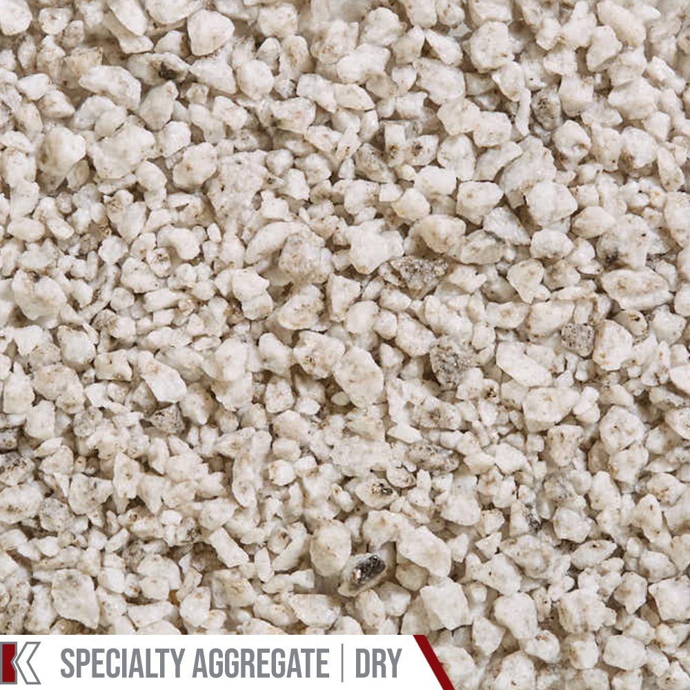Kafka Frost White Granite Specialty Aggregate shown dry